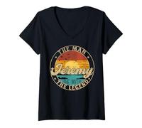 Mujer JEREMY The Man The Myth The Legend First Name Camiseta Cuello V