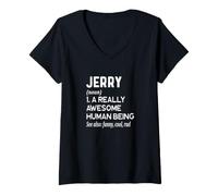 Mujer Jerry Name - Definición de Nombre Divertido - Diccionario de Nombres Camiseta Cuello V