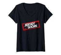 Mujer Jersey Shore Logo Camiseta Cuello V