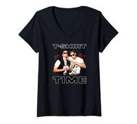Mujer Jersey Shore T-Shirt Time Vinnie and DJ Pauly Reality TV Camiseta Cuello V