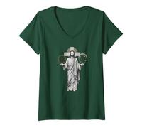 Mujer Jesucristo 6 7 Meme Divertido Camiseta Cuello V