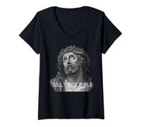 Mujer Jesucristo Fuego Pagano Ídolos Fe Biblia Dios Camiseta Cuello V