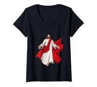 Mujer Jesucristo Viene Pronto. Jesucristo. Cordero de Dios, Amor Camiseta Cuello V