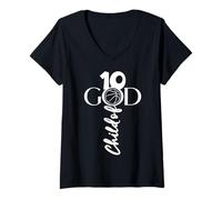 Mujer JESUS 10 YEARS CHILD OF GOD BASKETBALL 10 Camiseta Cuello V