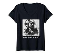 Mujer ¡Jesús era un Punk!, Jesús, Punk Rock Camiseta Cuello V