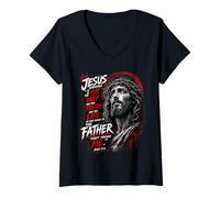 Mujer Jesús es el Camino, la Verdad y la Vida Camiseta Cuello V