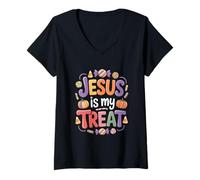 Mujer Jesús Es Mi Dulce Inspiración Cristiana Camiseta Cuello V