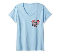 Mujer Jesús Está En Mi Corazón Lindo Doodle Kid Cristianismo Religioso Camiseta Cuello V