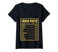 Mujer Jesús Hechos Paciencia Bondad Amor Alegría Hombres Mujeres Mamá Papá Luv Camiseta Cuello V