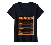 Mujer Jesús Hechos Paciencia Bondad Amor Alegría Hombres Mujeres Mamá Papá Luv Camiseta Cuello V