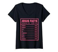 Mujer Jesús Hechos Paciencia Bondad Amor Alegría Hombres Mujeres Mamá Papá Luv Camiseta Cuello V