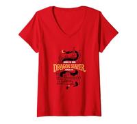 Mujer Jesus is our Dragon Slayer Génesis 3:15 Camisa cristiana Camiseta Cuello V