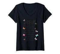 Mujer Jesus is The Messiah Mighty God Beautiful Savior Lamb of God Camiseta Cuello V
