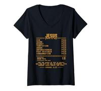 Mujer Jesús lo pagó Todo Divertido recibo Cristiano Romanos 6:23 Camiseta Cuello V