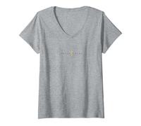 Mujer Jesus Loves Cruz de Oro Delgada Cristiana Jesús White 33ANDME Camiseta Cuello V
