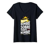 Mujer Jesús, Nombre sobre Todo Nombre Camiseta Cuello V