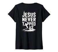 Mujer Jesús Nunca Dios Dice Que Bendices La Manera En La Verdad ARTE EN LA ESPALDA Camiseta Cuello V