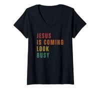 Mujer Jesús Viene, Hazte El Ocupado. Camiseta Cuello V
