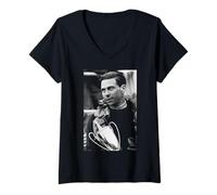Mujer Jim Clark GP Indianapolis 500 Campeón del Mundo Piloto de Carreras Camiseta Cuello V