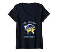 Mujer Jim James Jimothy Pop Art Diseño de Mapache Camiseta Cuello V