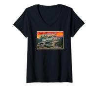 Mujer Jimothy Olympic Peninsula Washington Vintage Postal Camiseta Cuello V