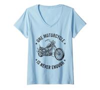 Mujer Jinete de Motocicleta Una Motocicleta Nunca es Suficiente Camiseta Cuello V