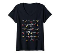 Mujer Jingle Bells Jingle All The Way - Campanas de Trineo Camiseta Cuello V