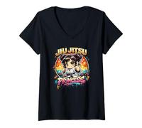 Mujer Jiu-Jitsu, Lucha Libre, Grappling, Chicas, Artes Marciales Camiseta Cuello V