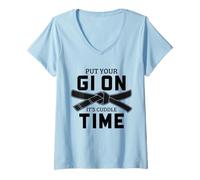 Mujer Jiu Jitsu Ponte Tu Gi En Es Tiempo De Abrazos BJJ Camiseta Cuello V