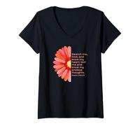 Mujer JNF, Anti Ansiedad, Dios es Bueno, Cristiano, Salmo 139:23 Camiseta Cuello V