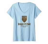 Mujer Joan of ARC Crest Orleans France 1412-1431 Bronce Camiseta Cuello V