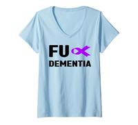 Mujer Joder Demencia Camisa - Fuck Alzheimer, Demencia Alzheimer Camiseta Cuello V
