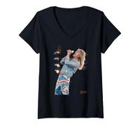 Mujer Joe Elliott Def Leppard en Freddie Mercury Tribute 1992 Camiseta Cuello V