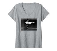 Mujer Johan Cruyff Tottenham V Feyenoord Copa del Mundo de Fútbol Camiseta Cuello V