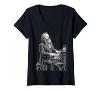 Mujer Johannes Brahms Compositor Camiseta Cuello V