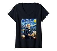 Mujer Johannes Brahms Compositor Pianista Camiseta Cuello V