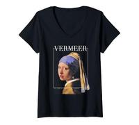 Mujer Johannes Vermeer Camiseta Cuello V