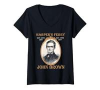 Mujer John Brown Harpers Ferry Raid 1859 Abolicionista Historia Arte Camiseta Cuello V