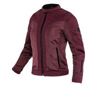 Mujer John Doe Aero Mesh Burdeos Moto Chaqueta