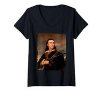 Mujer John James Audubon Painting Camiseta Cuello V