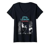 Mujer John Lennon - Rock and Roll Camiseta Cuello V