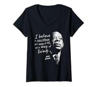 Mujer John Lewis sobre la no violencia Camiseta Cuello V