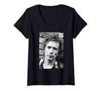 Mujer John Lydon Sex Pistols Cantante Johnny Rotten Public Image Ltd Camiseta Cuello V