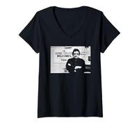 Mujer Johnny Cash Highwaymen American Outlaws Era 1990 Camiseta Cuello V
