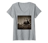 Mujer Johnny Cash Leyenda de la música Estadounidense por Michael Grecco Camiseta Cuello V