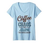 Mujer Jolene Personalized Cute Coffee Girls Jolene Name Camiseta Cuello V
