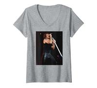 Mujer Jon Bon Jovi 1993 Tour Keep The Faith Camiseta Cuello V