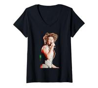 Mujer Jon Bon Jovi Gira en Estos días Viviendo en una oración 1996 Camiseta Cuello V