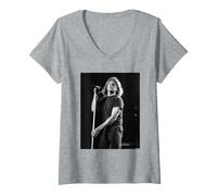 Mujer Jon Bon Jovi Livin' En Una Oración El Cantante de Rock David Corio Camiseta Cuello V