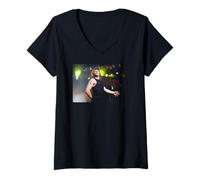 Mujer Jon Bon Jovi Viviendo en un Cantante de oración en Estos días Tour Camiseta Cuello V